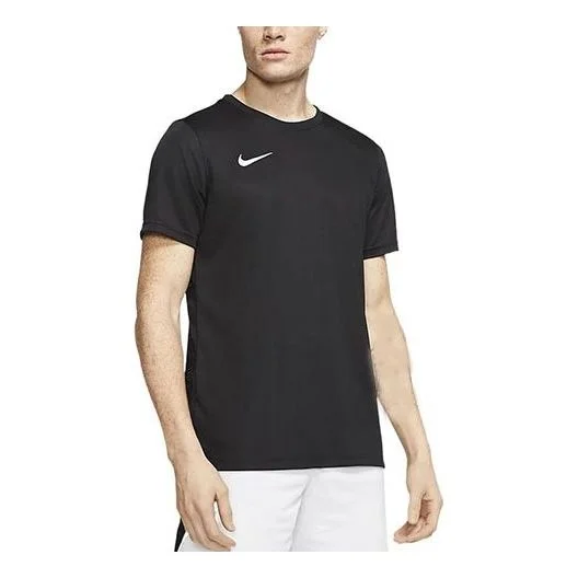 Men's Nike Dri-FIT Logo Printing Round Neck Pullover Short Sleeve Us Edition Black T-Shirt BV6708-01 - 1
