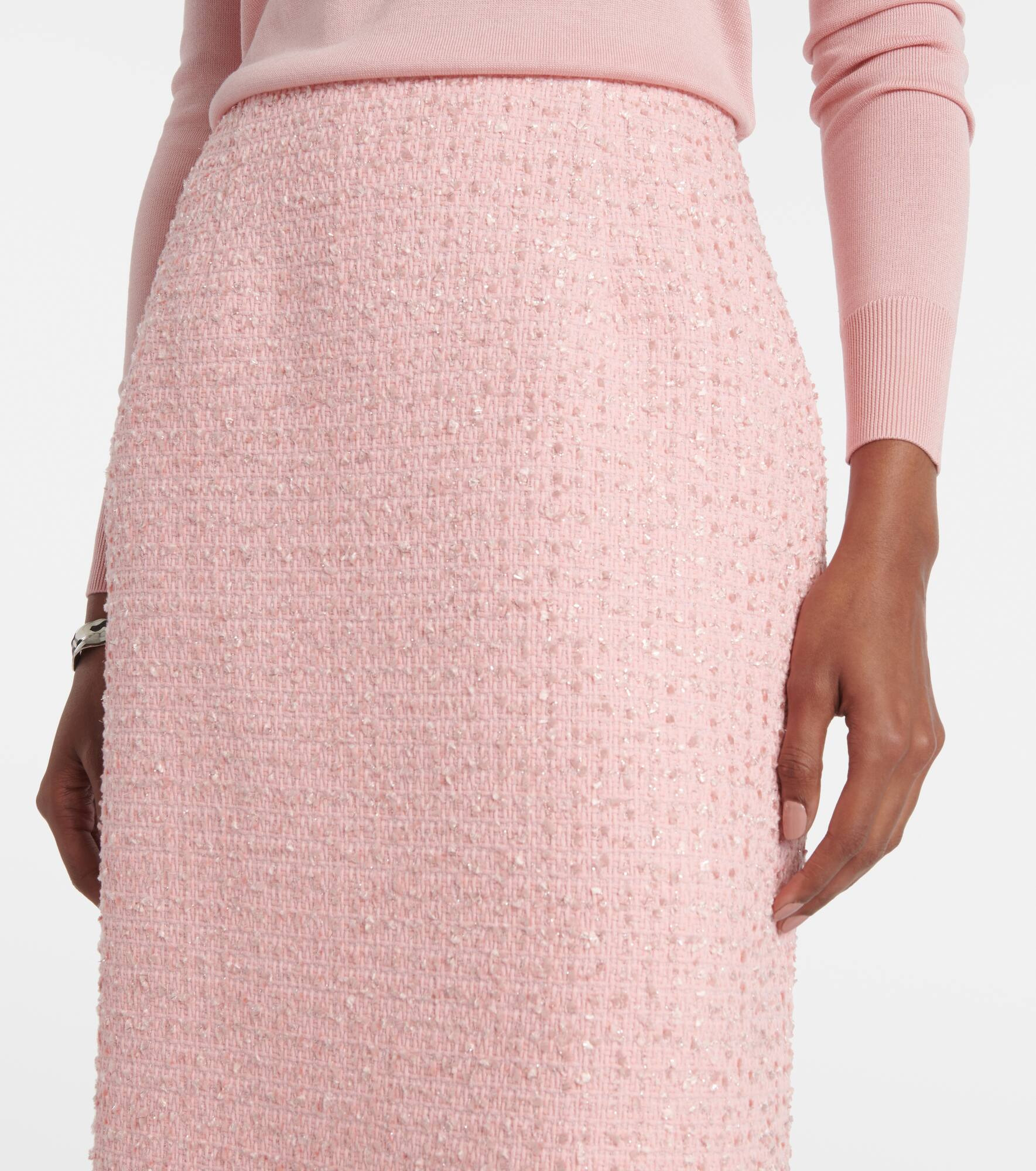 Tweed pencil skirt - 4