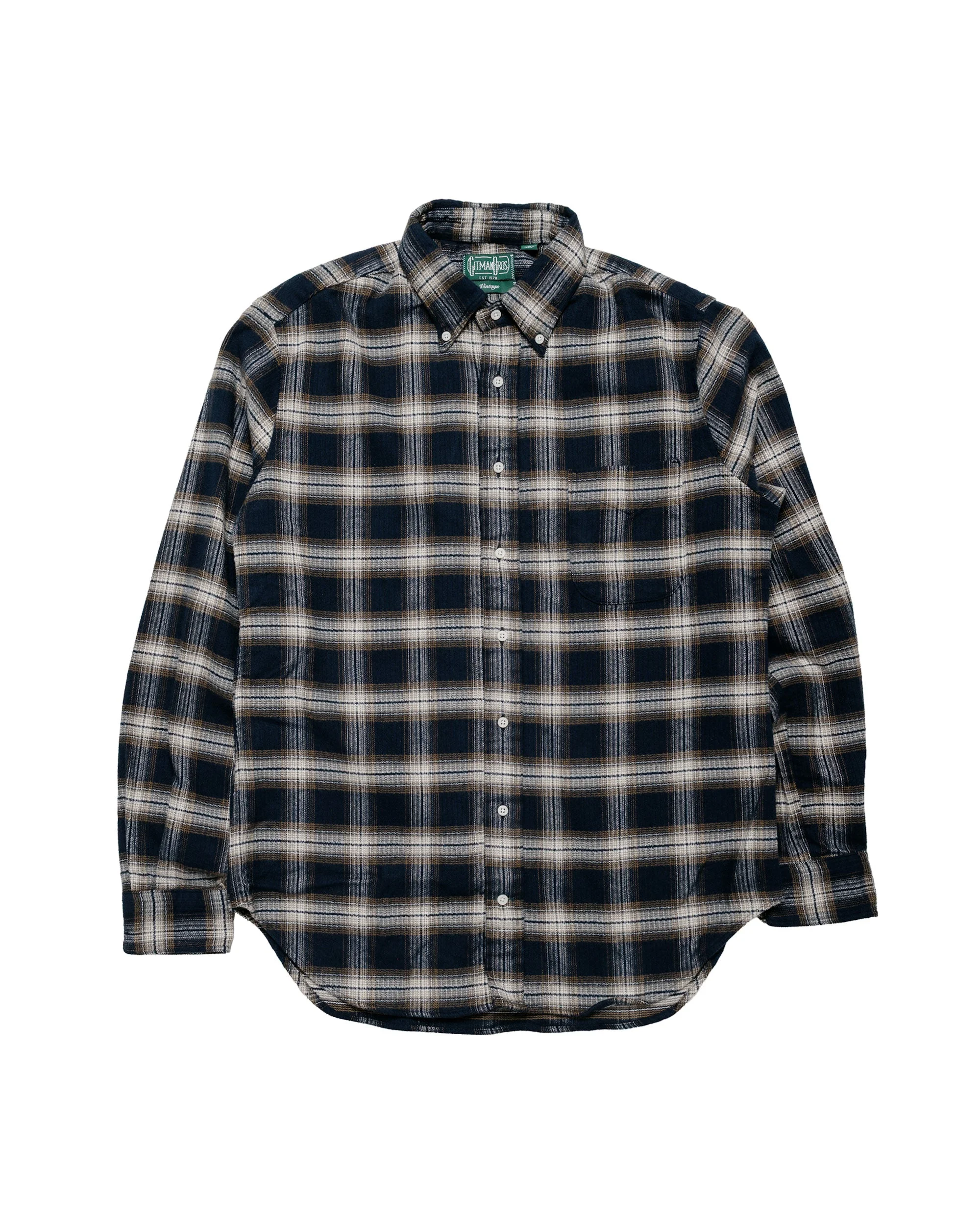 Brown Heavy Pique Flannel Shirt - 1