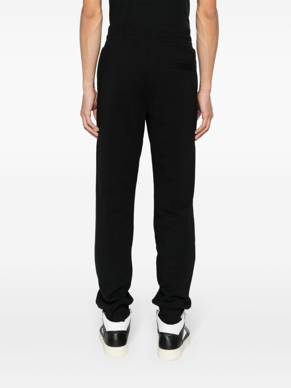 logo-patch cotton track pants - 5