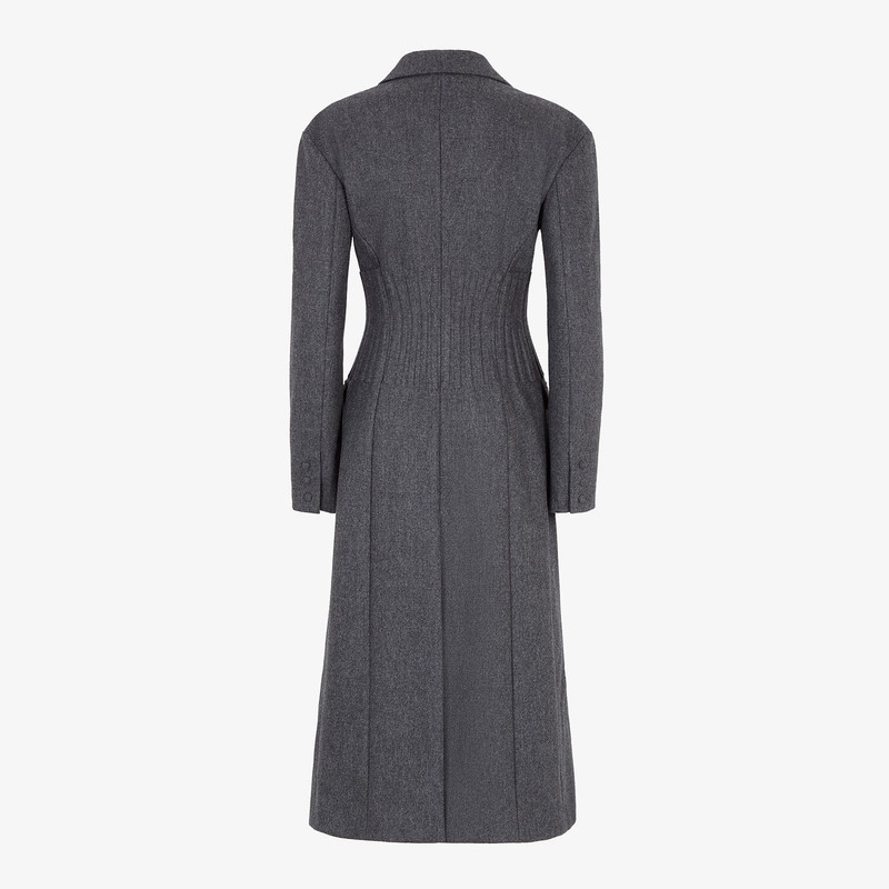 FENDI Gray cashmere coat outlook