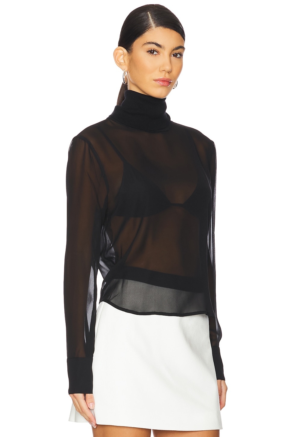 Toulon Long Sleeve Mix Turtleneck Sweater - 2