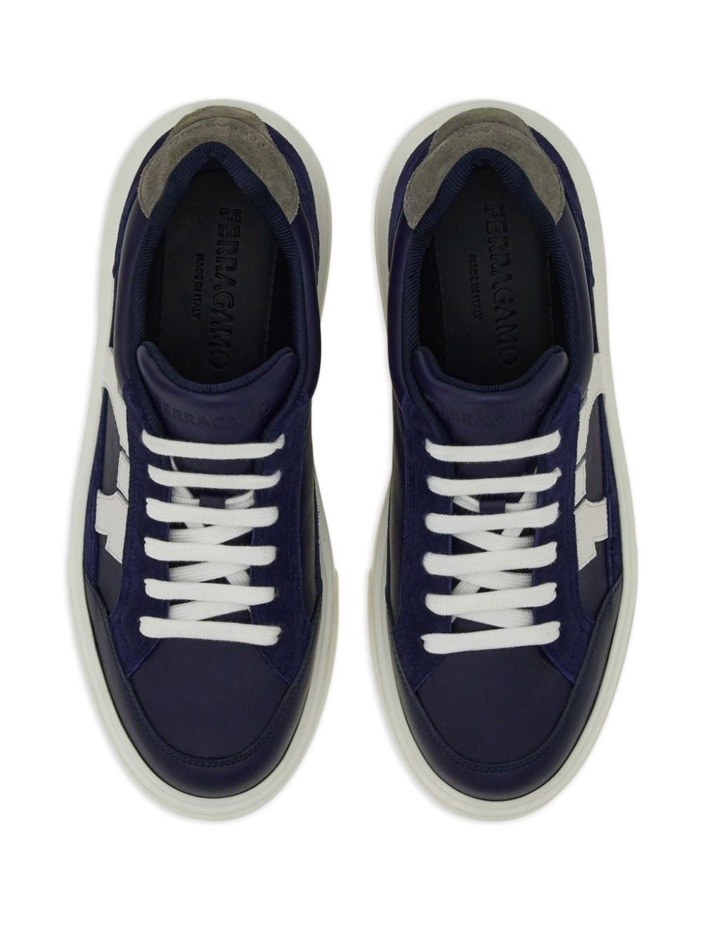 Gancini leather sneakers - 4