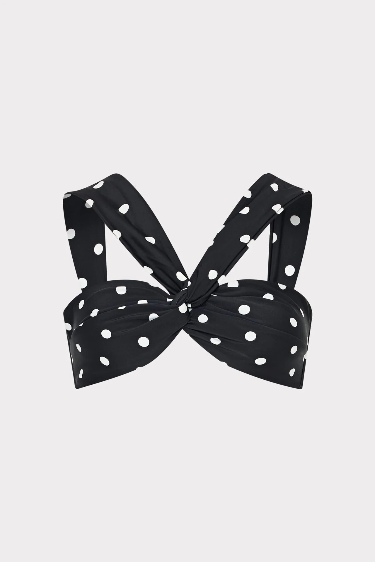 Olivia Polka Dot Draped Bandeau Top - 1