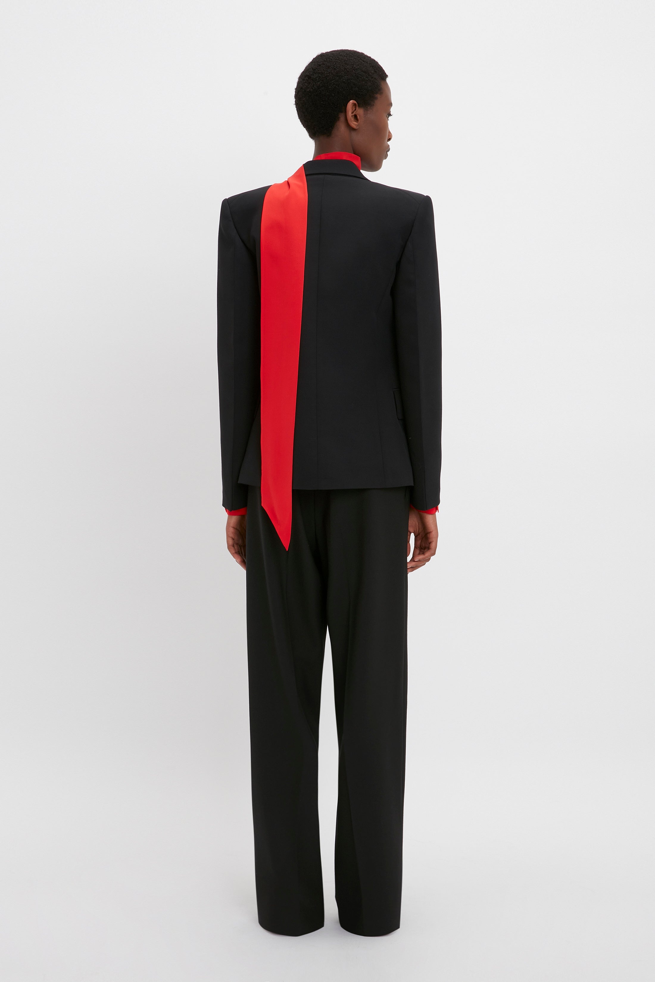 Square Shoulder Jacket In Black - 3