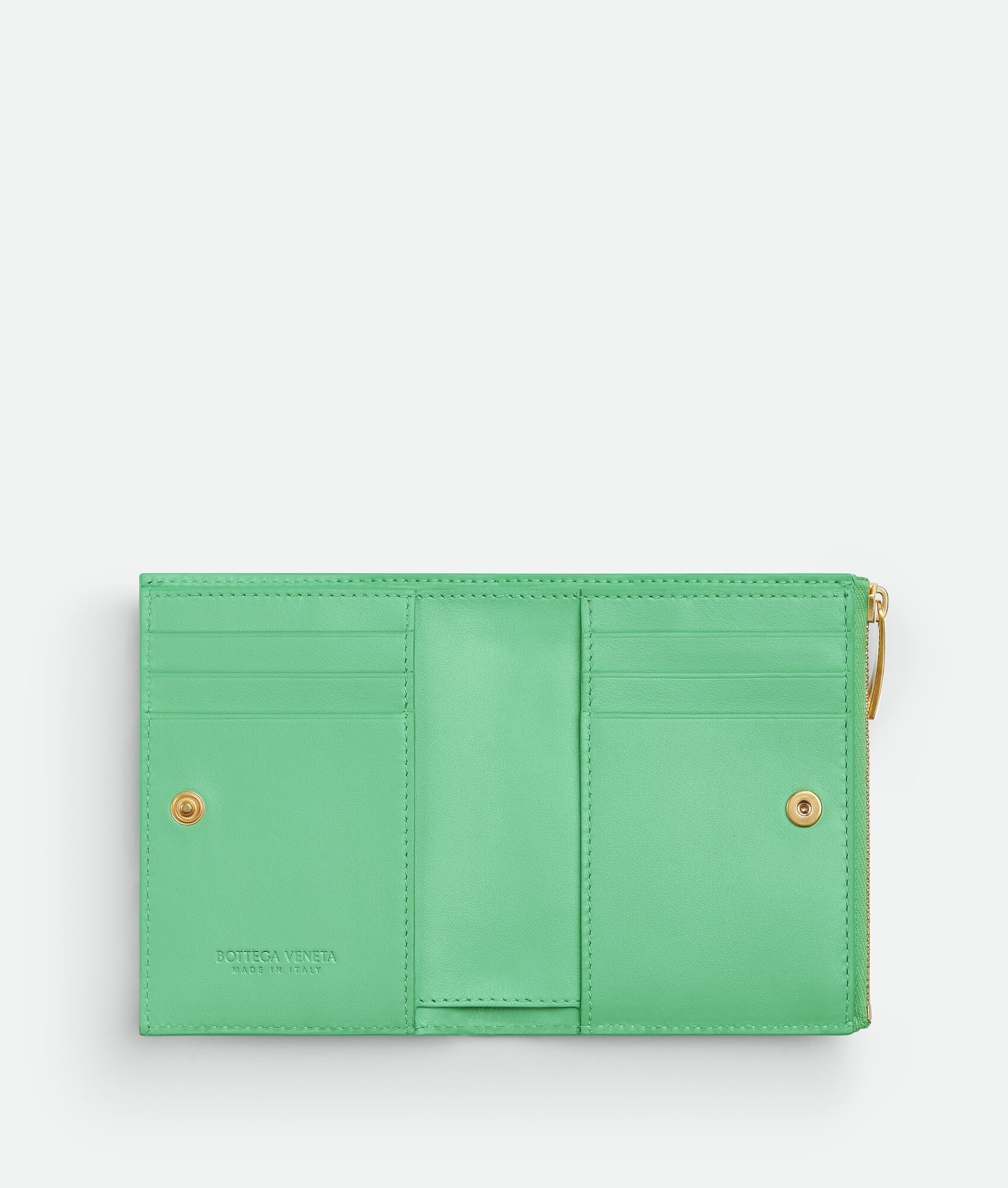 Small Intrecciato Bi-Fold Zip Wallet - 2