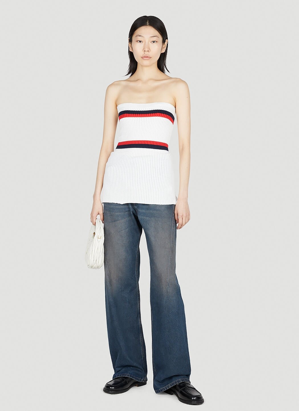 Ribbed Bustier Top - 2