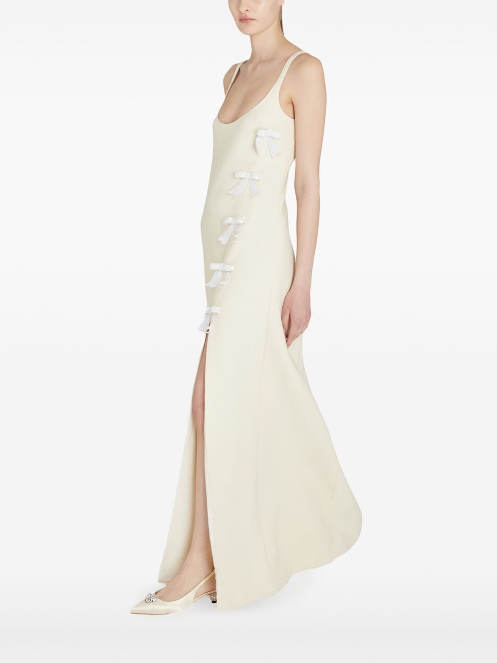 bow detailing long dress - 6
