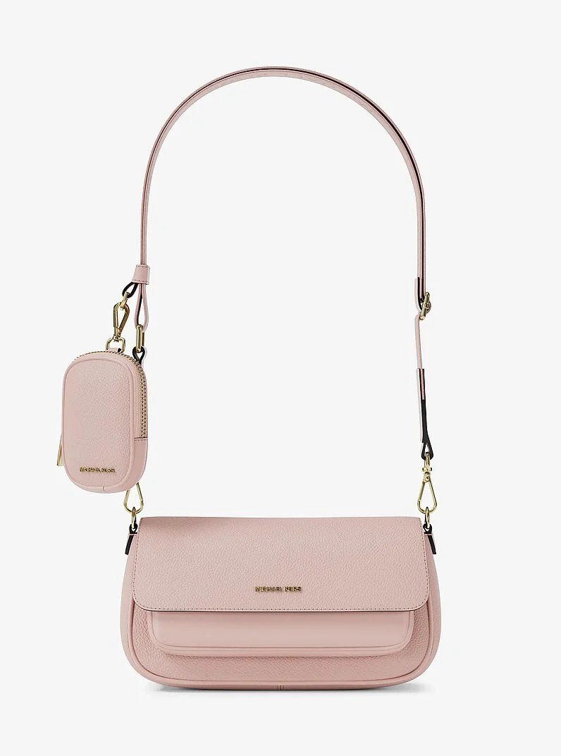Jet Set Travel Small Pebbled Leather Crossbody Bag With Pouch - 1