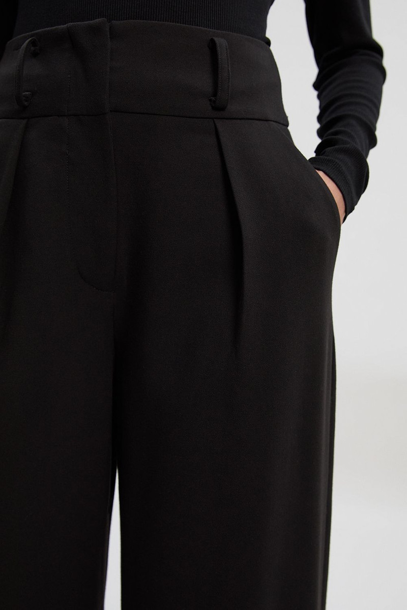 Tall Compact Stretch Essential Tailored Wide Leg Trouser 3