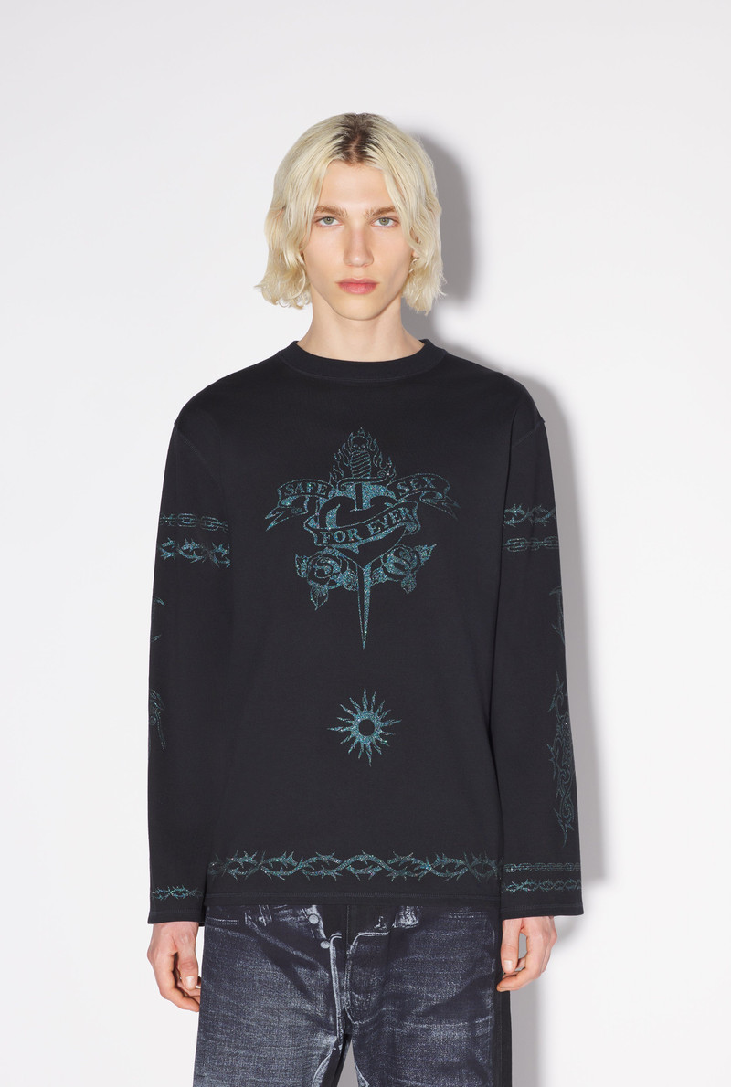 Jean Paul Gaultier THE BLACK TATTOO SAFE SEX SWEATSHIRT outlook