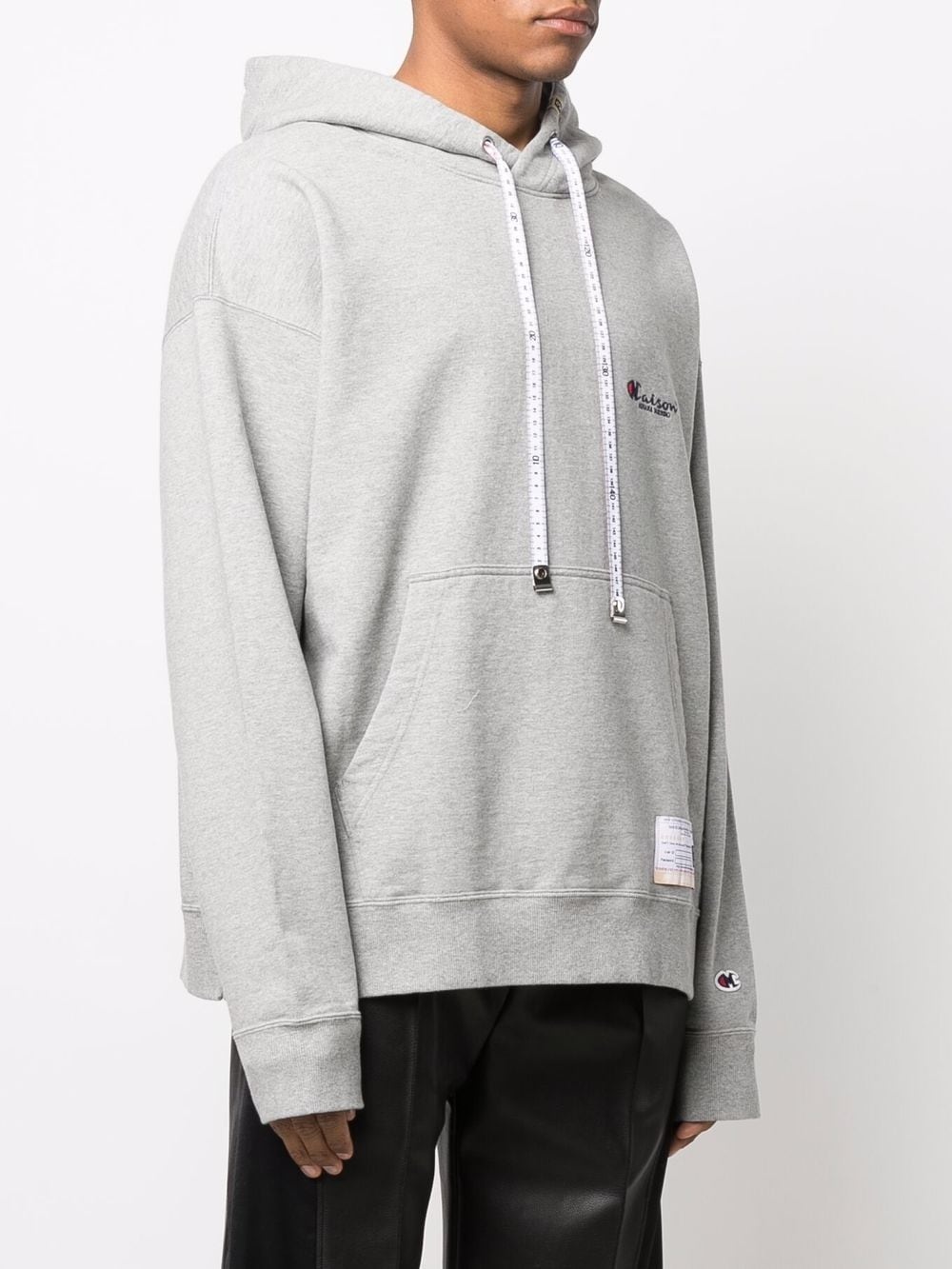 logo-print drawstring hoodie - 3