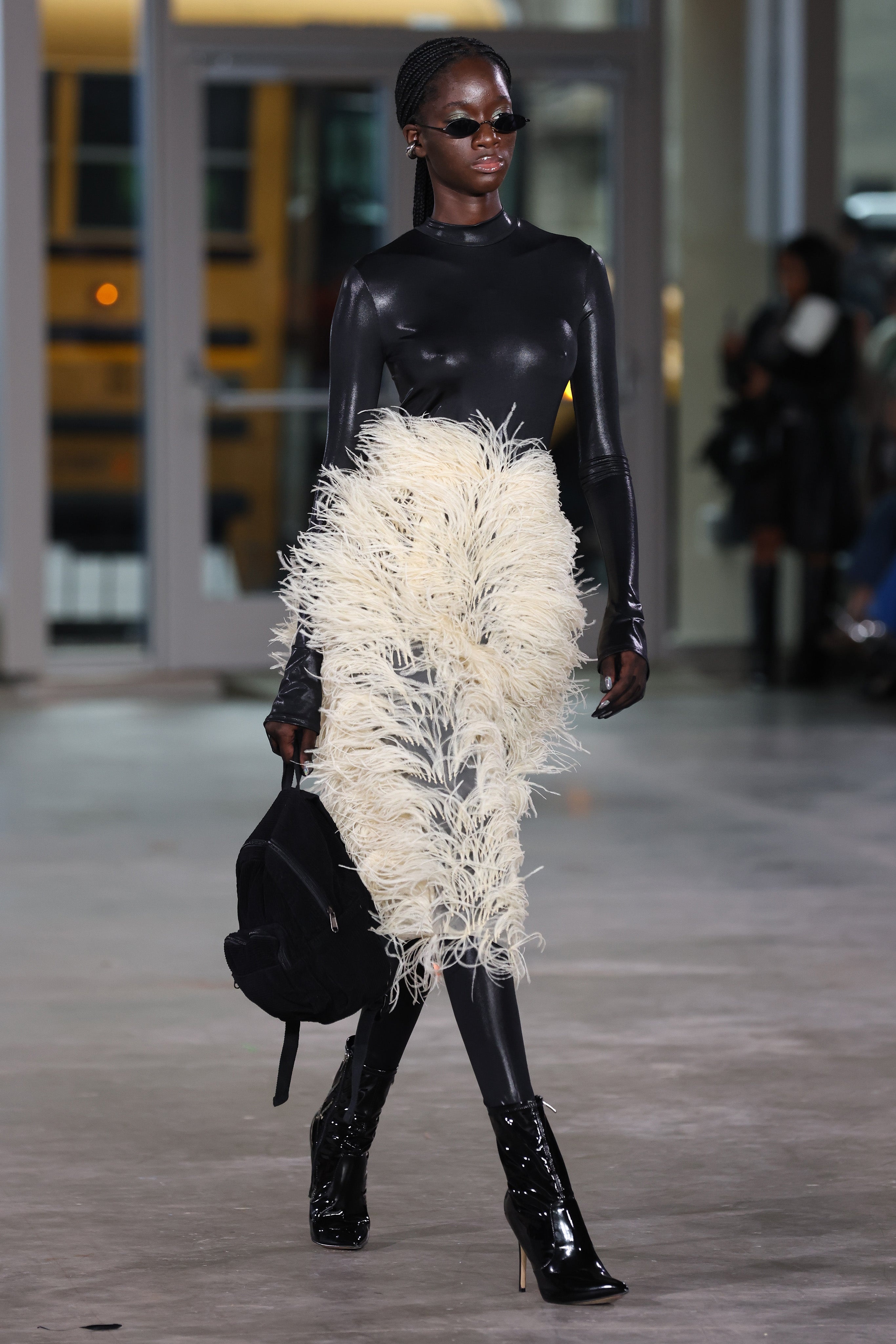 Marbled Feathers High Waist Skirt - 2