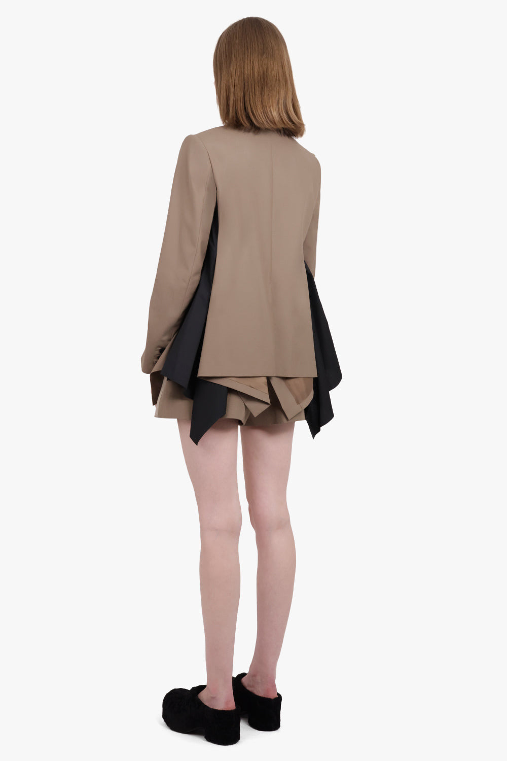 SUITING JACKET WITH SHIRT DETAILING | BROWN/BLACK - 4
