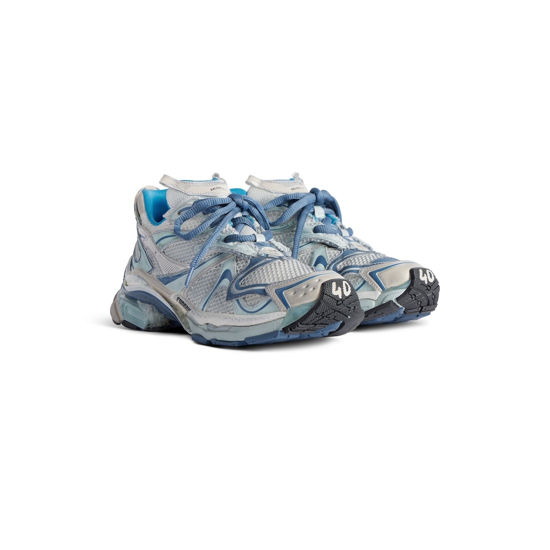 Men's Runner 2.0 Sneaker in White/blue/beige - 2