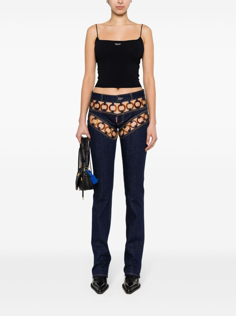 DSQUARED2 logo-plaque knitted crop top outlook