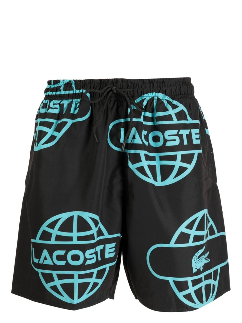 Globe-print swim shorts 1