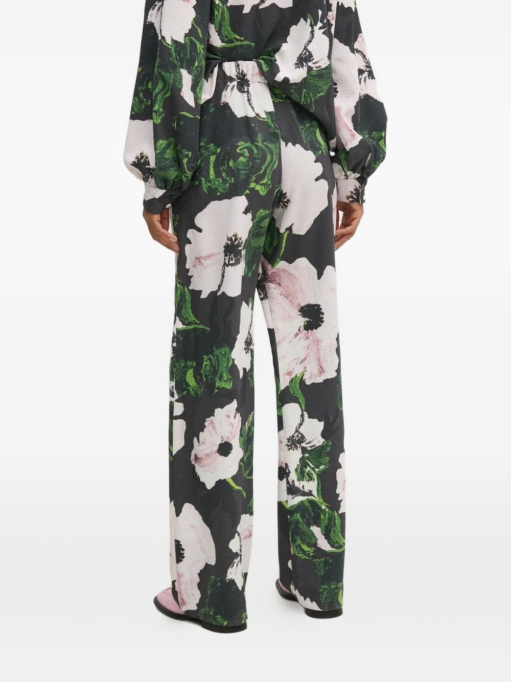 floral-print trousers - 2