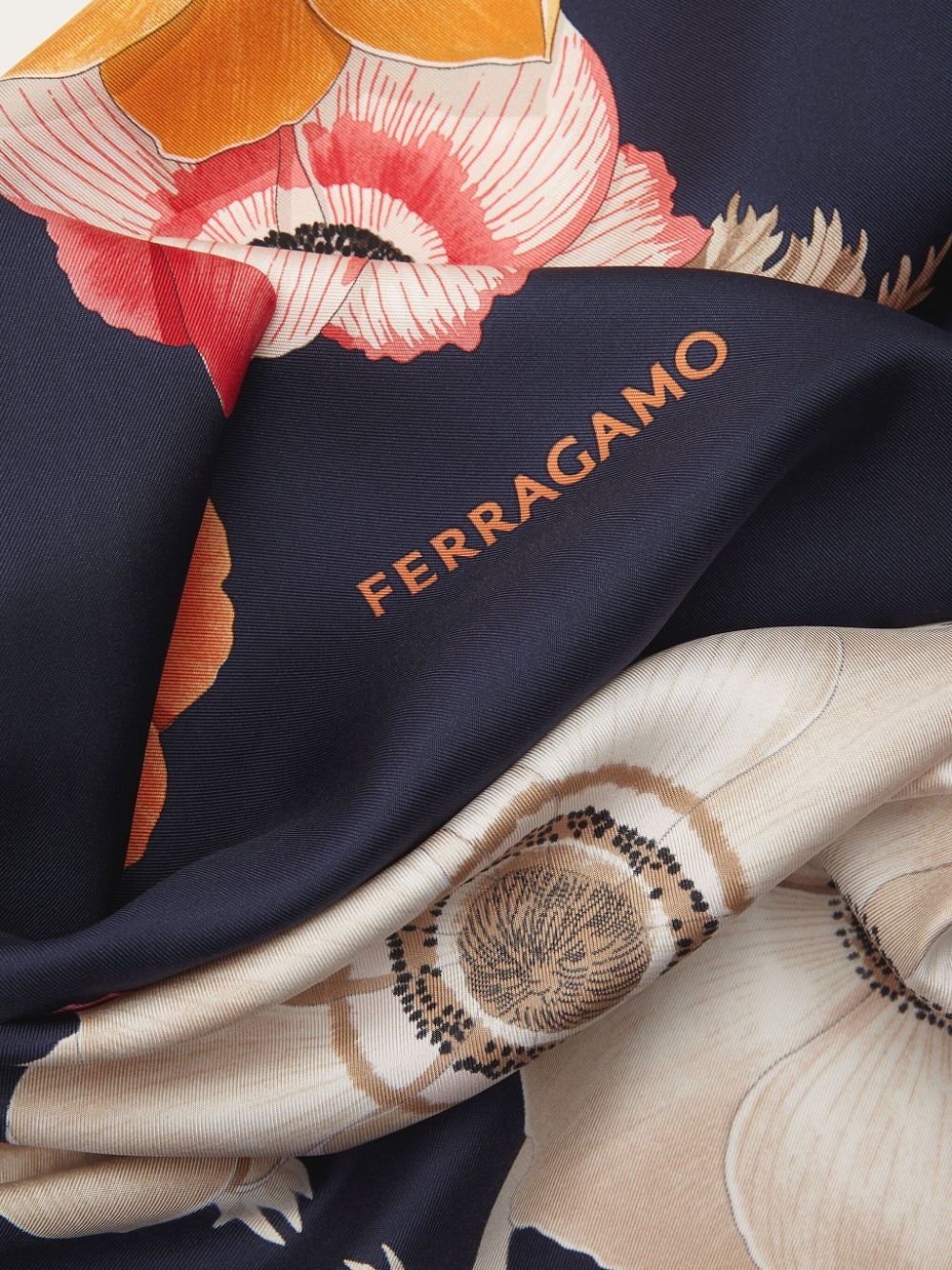 floral-print silk scarf - 2