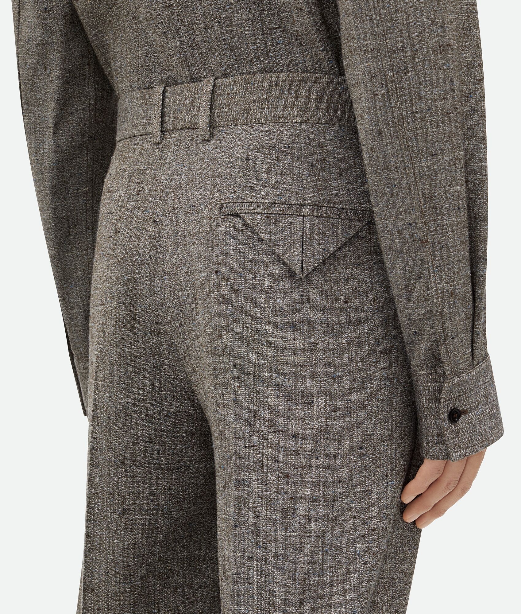 Viscose And Silk Straight Leg Pants - 4