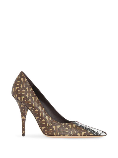 Burberry Monogram print pumps outlook