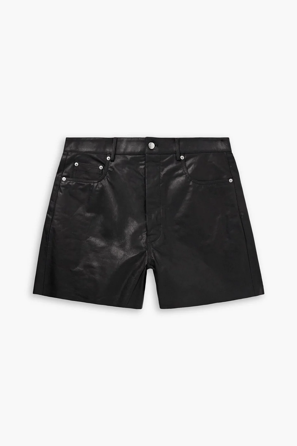 Geth wide-leg leather shorts - 1