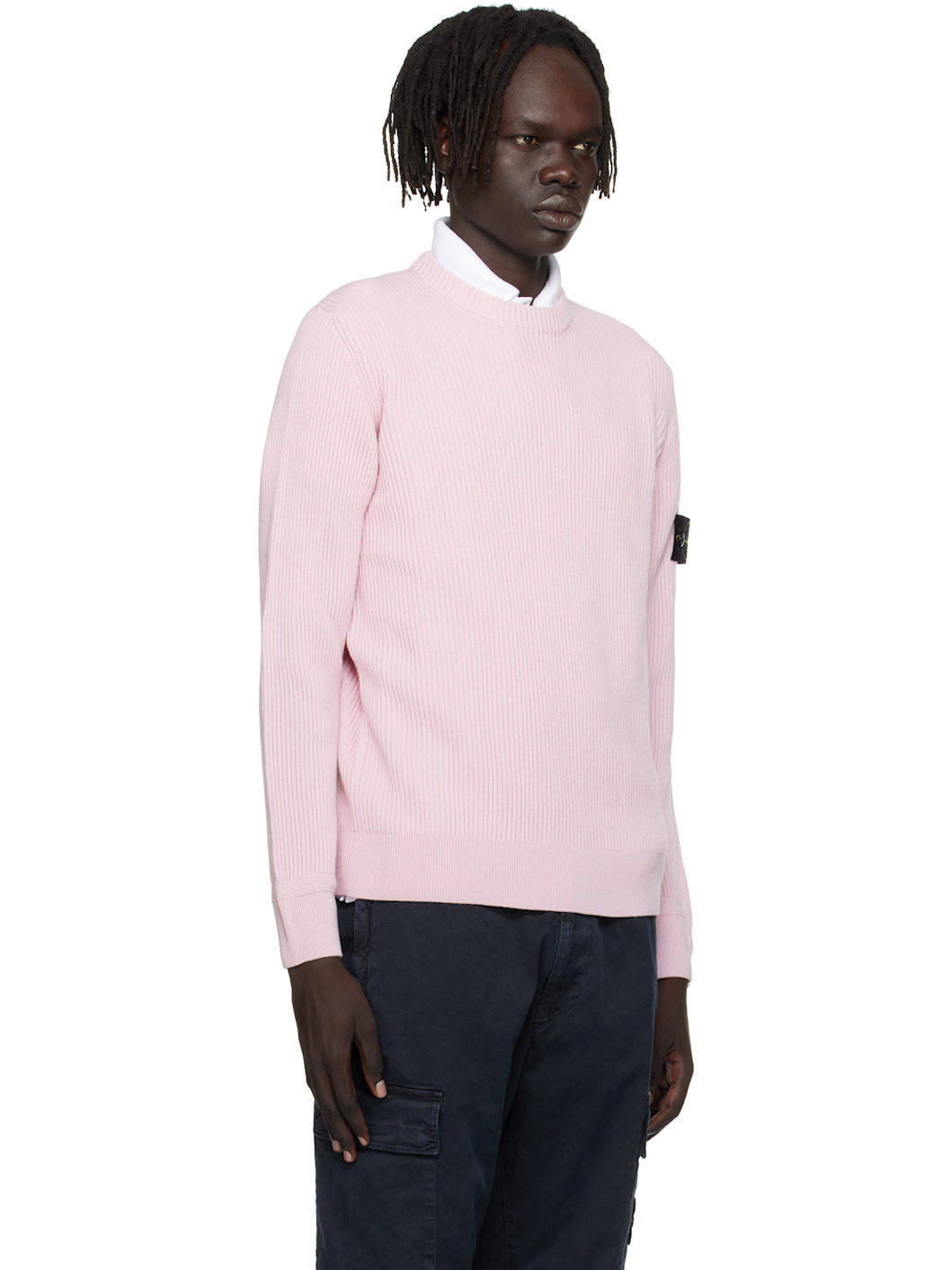Pink 5100053 Full Rib RWS Wool Sweater - 2