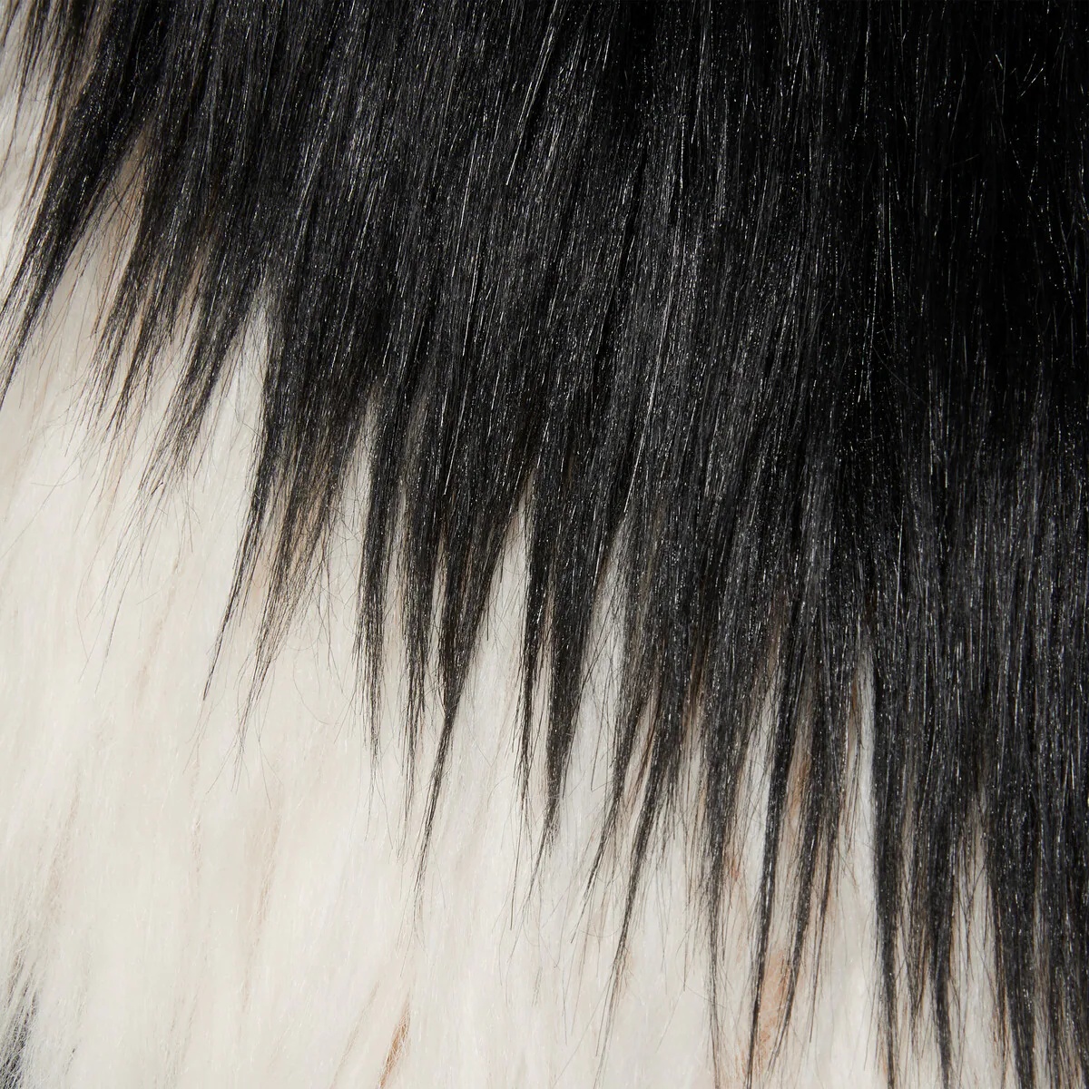 Geometric intarsia faux fur coat - 6