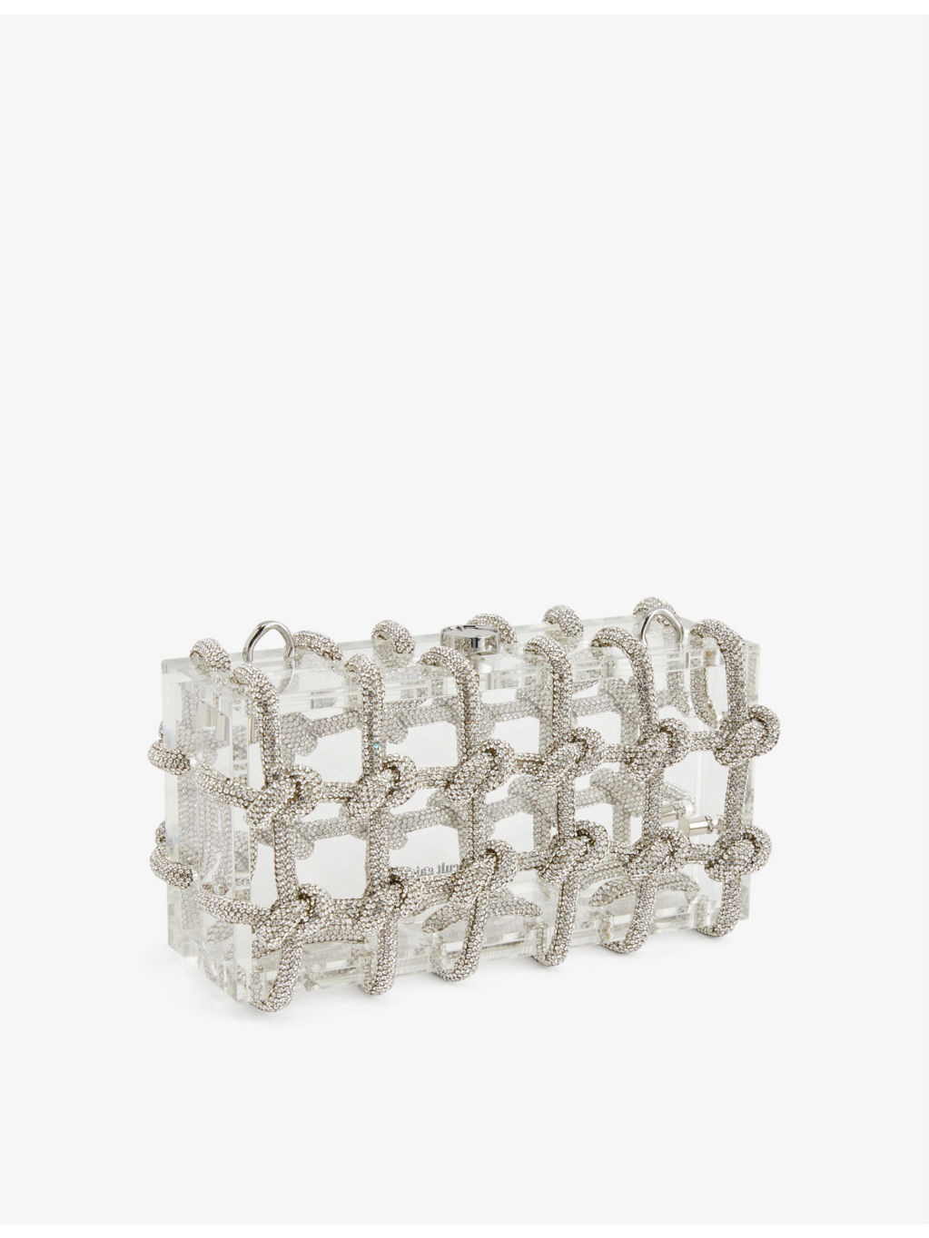 Bess rhinestone-embellished acrylic shoulder bag - 3