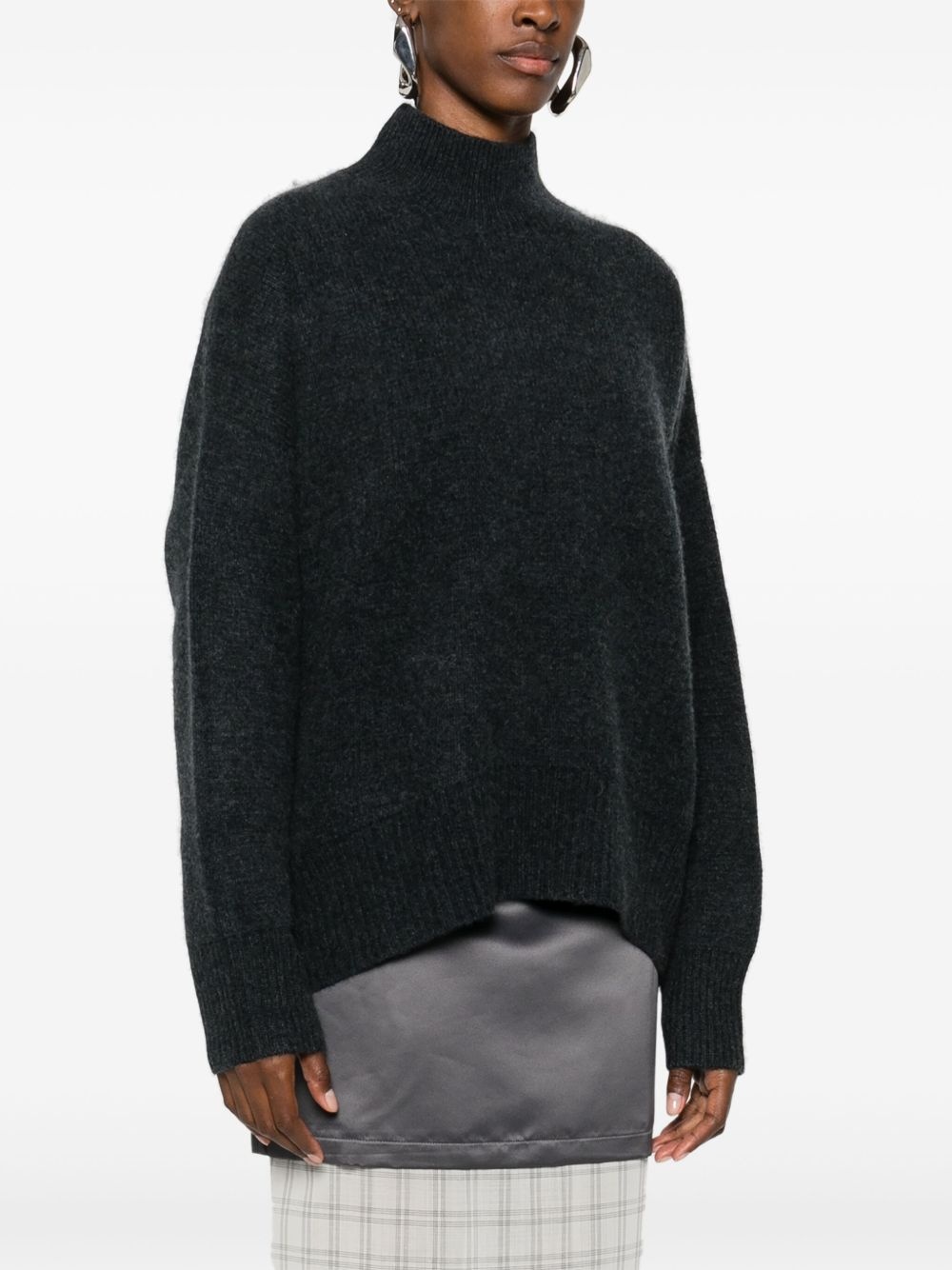 drop shoulder sweater - 3