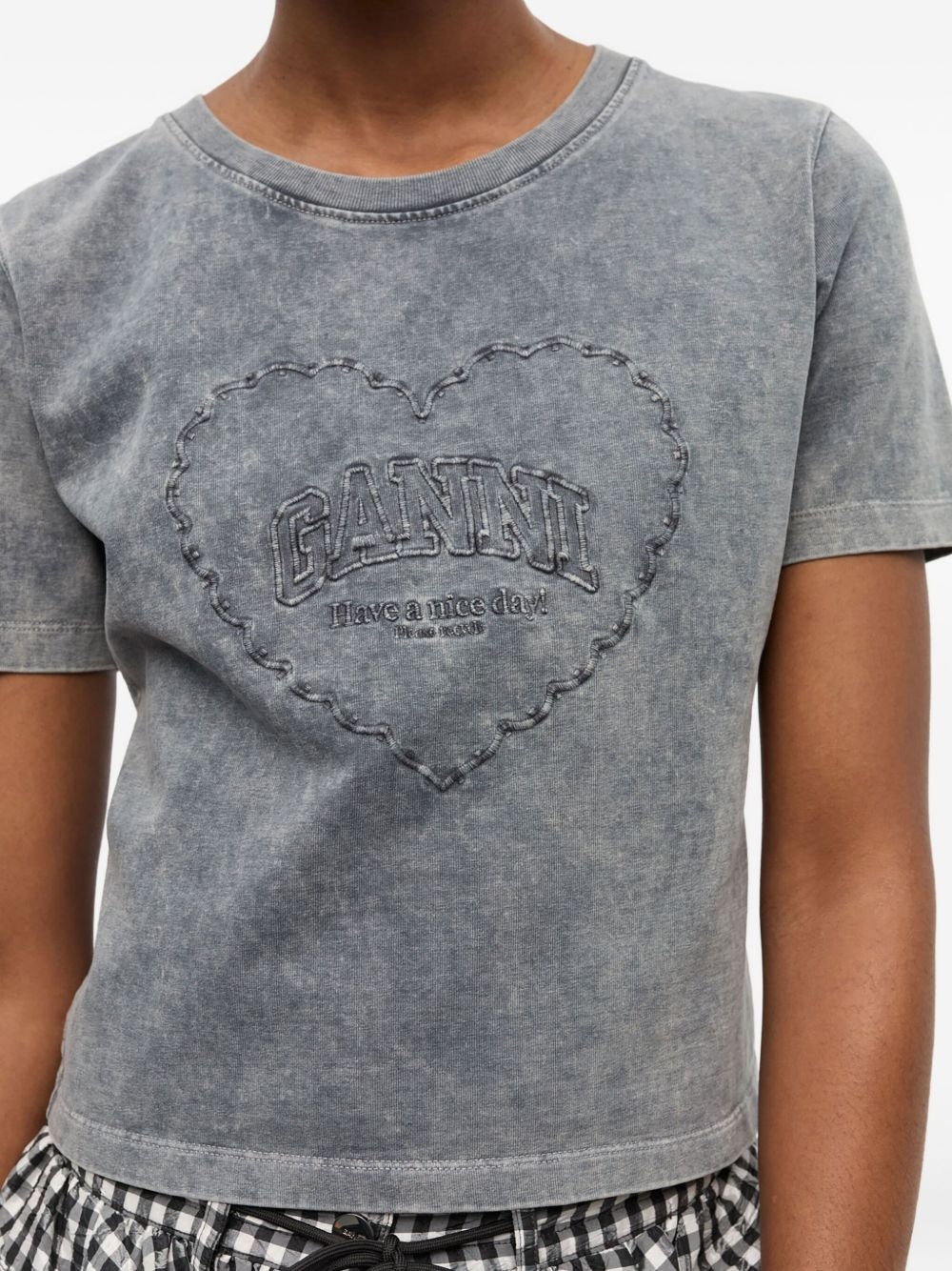 logo-embroidered T-shirt - 5