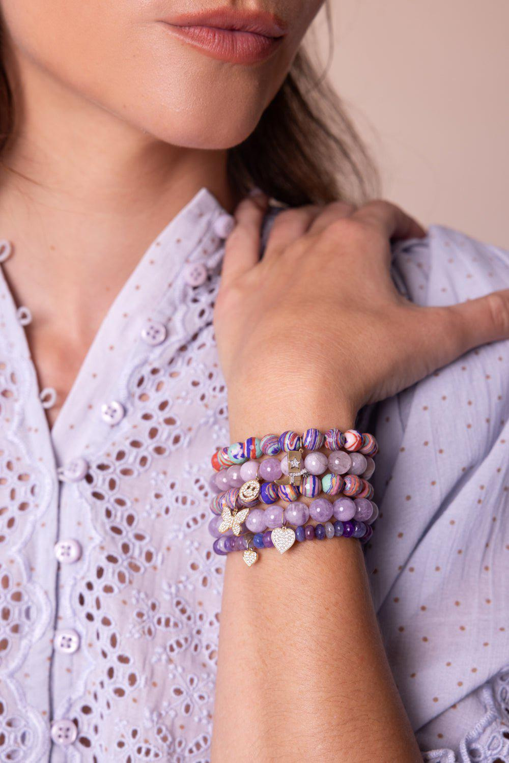 Butterfly Bead Charm Bracelet - 4