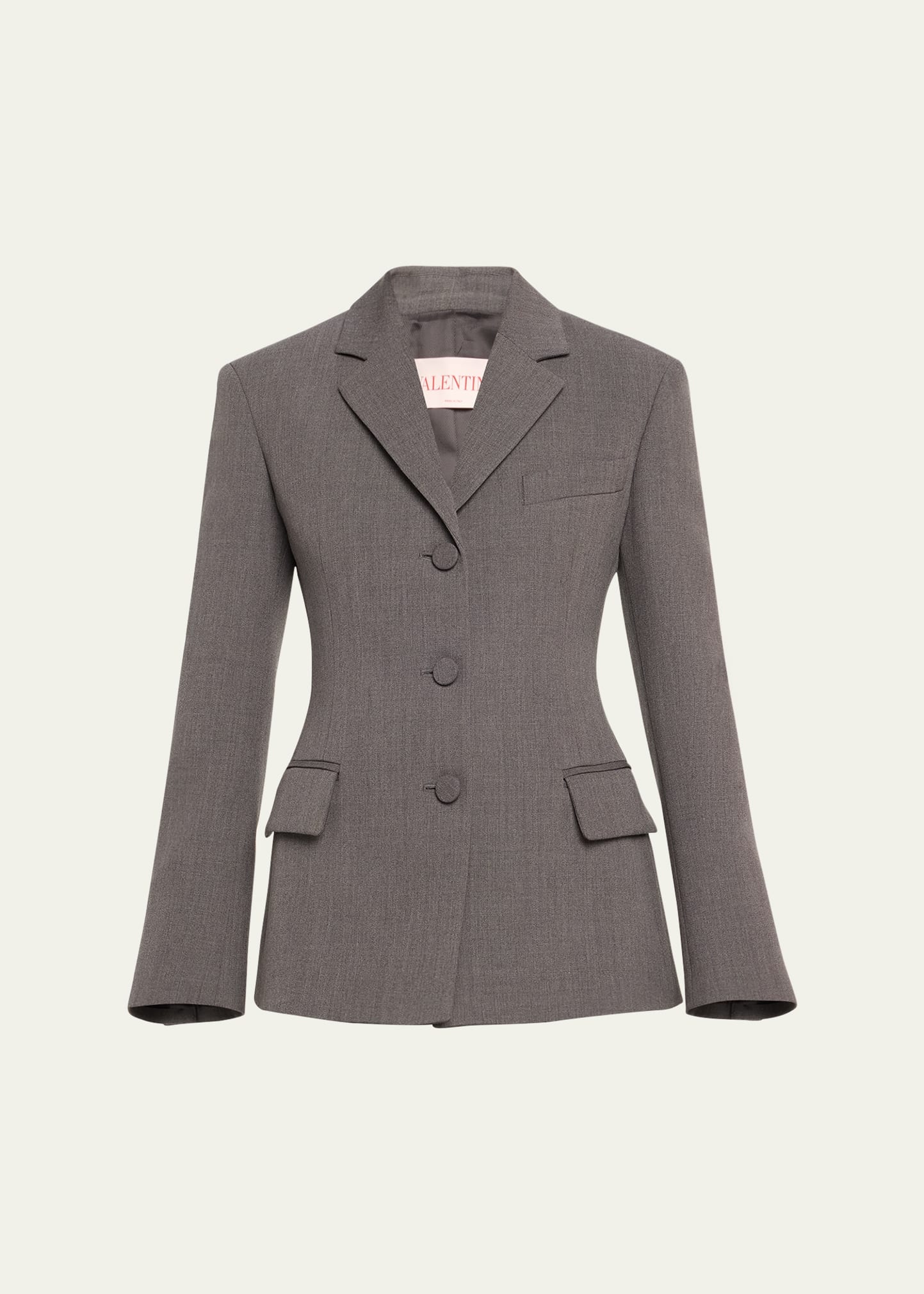 Wool Single-Breast Blazer - 1