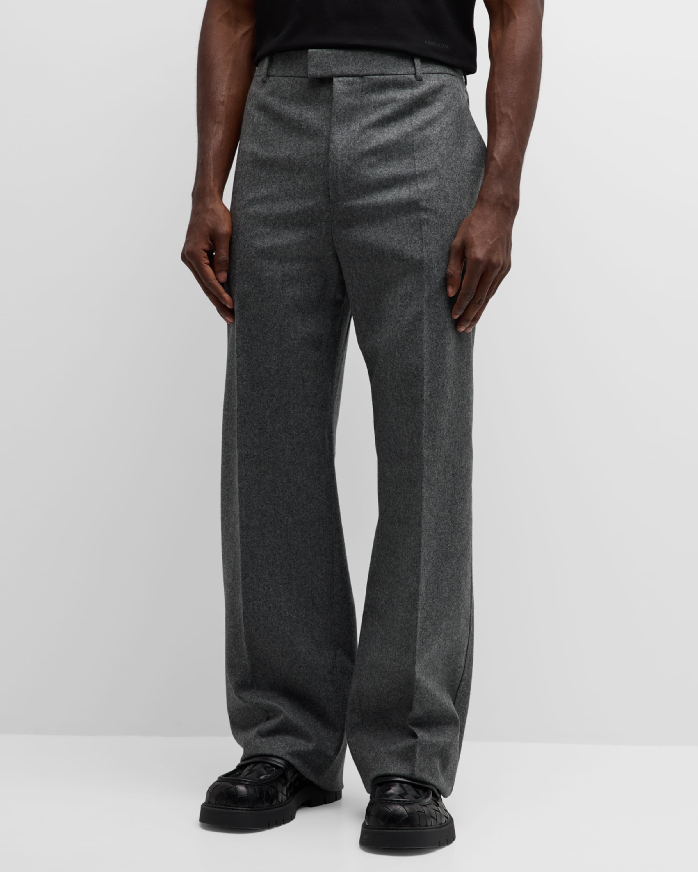 Men's Wool Flannel Trousers - 1