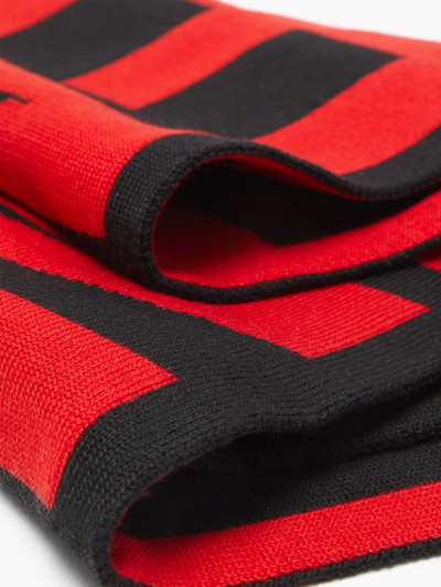 VETEMENTS Logo-jacquard merino-wool scarf outlook