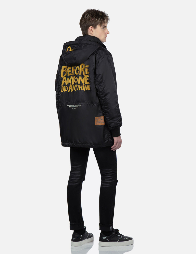 GODHEAD BADGE AND MOTTO EMBROIDERY PARKA 3