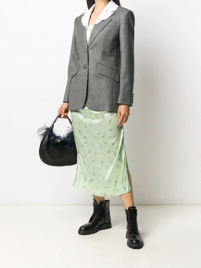 Miu Miu single-breasted houndstooth jacket outlook