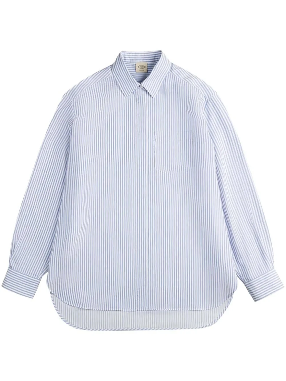 striped poplin shirt - 1