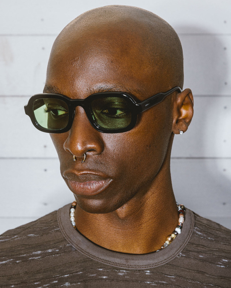 BRAIN DEAD Newman Post Modern Primitive Eye Protection - Black/Green outlook
