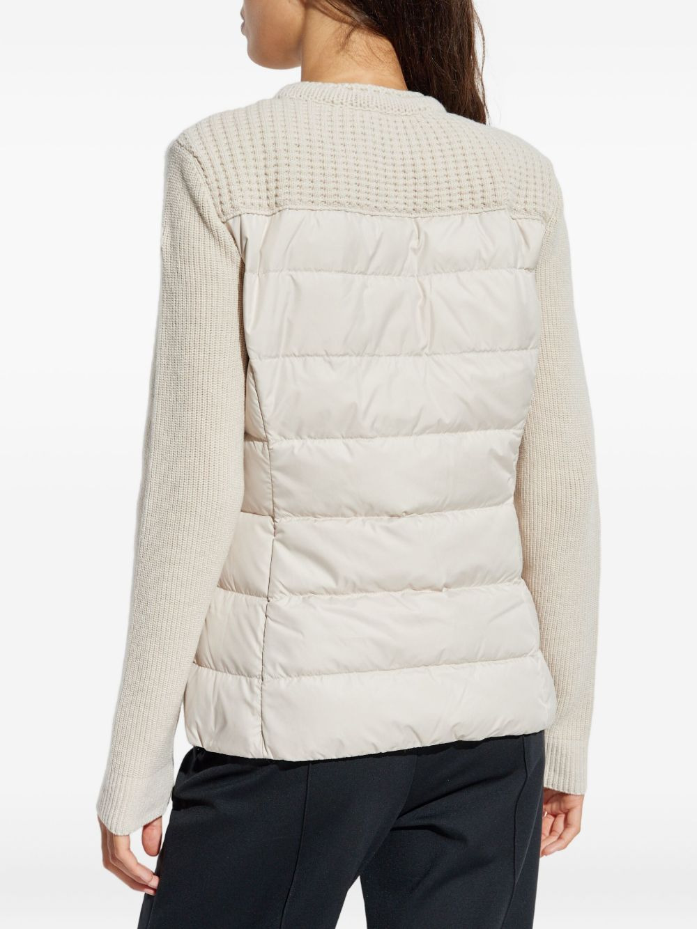 ribbed pocketed cardigan - 4