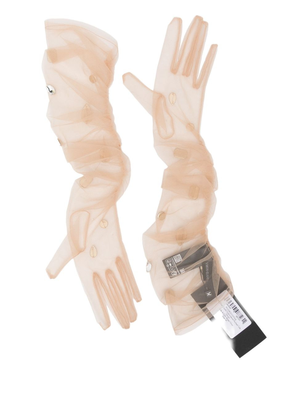 crystal-embellished gloves - 2