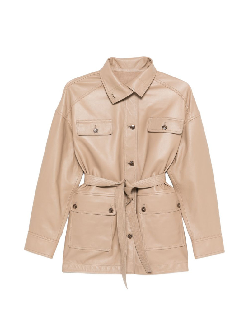 buttoned belted jacket 1