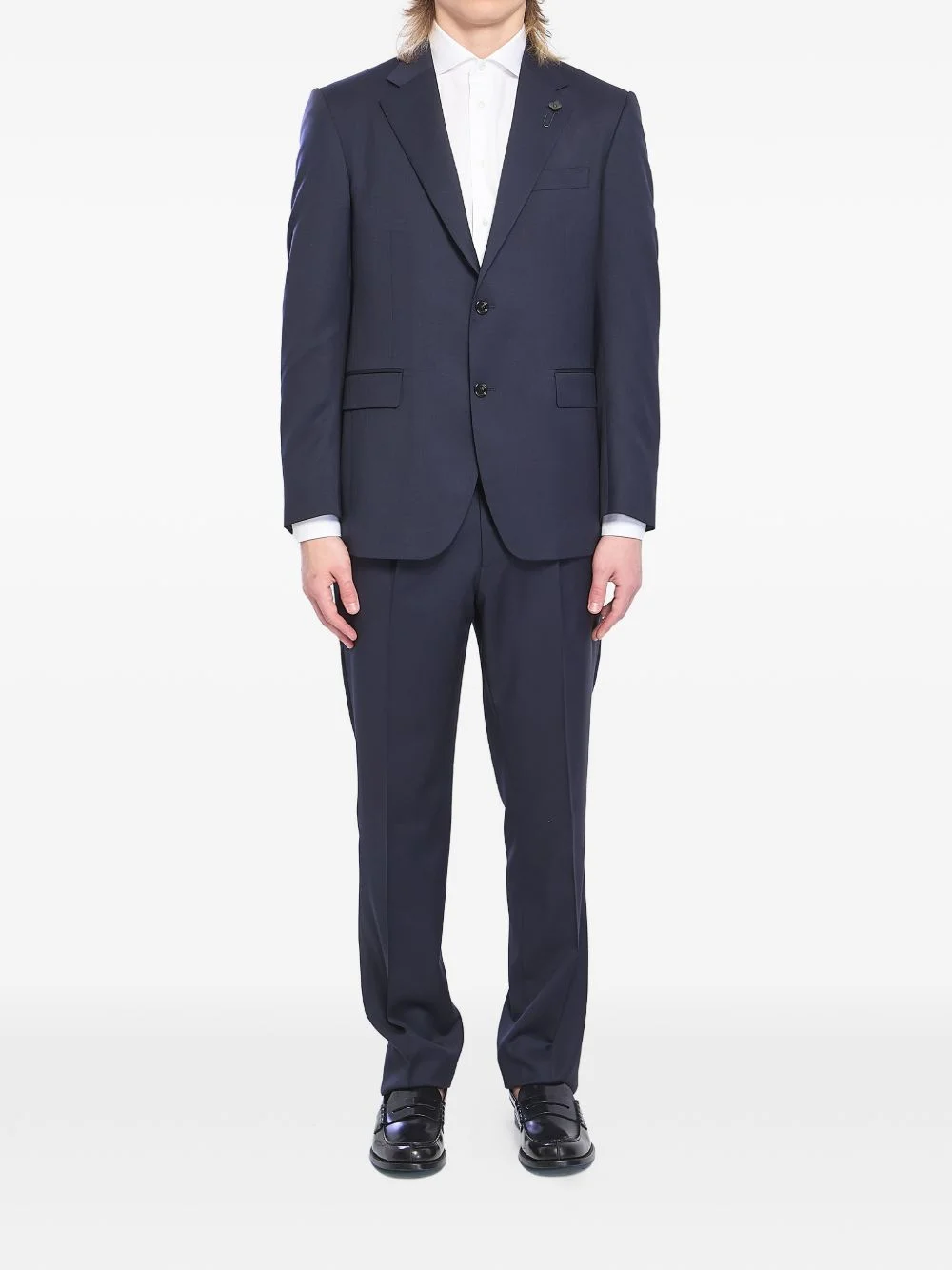 single-breasted lapel pin suits - 1