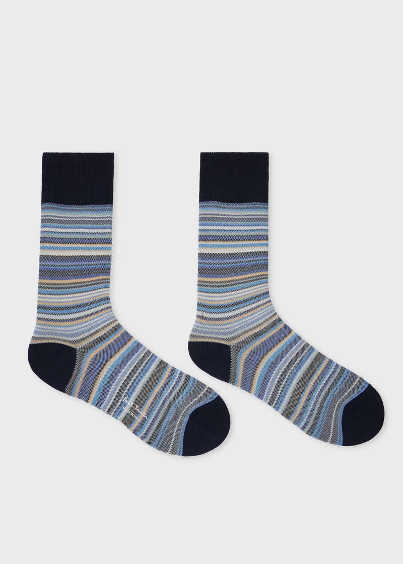 Paul Smith Blue Spring 'Signature Stripe' Socks outlook