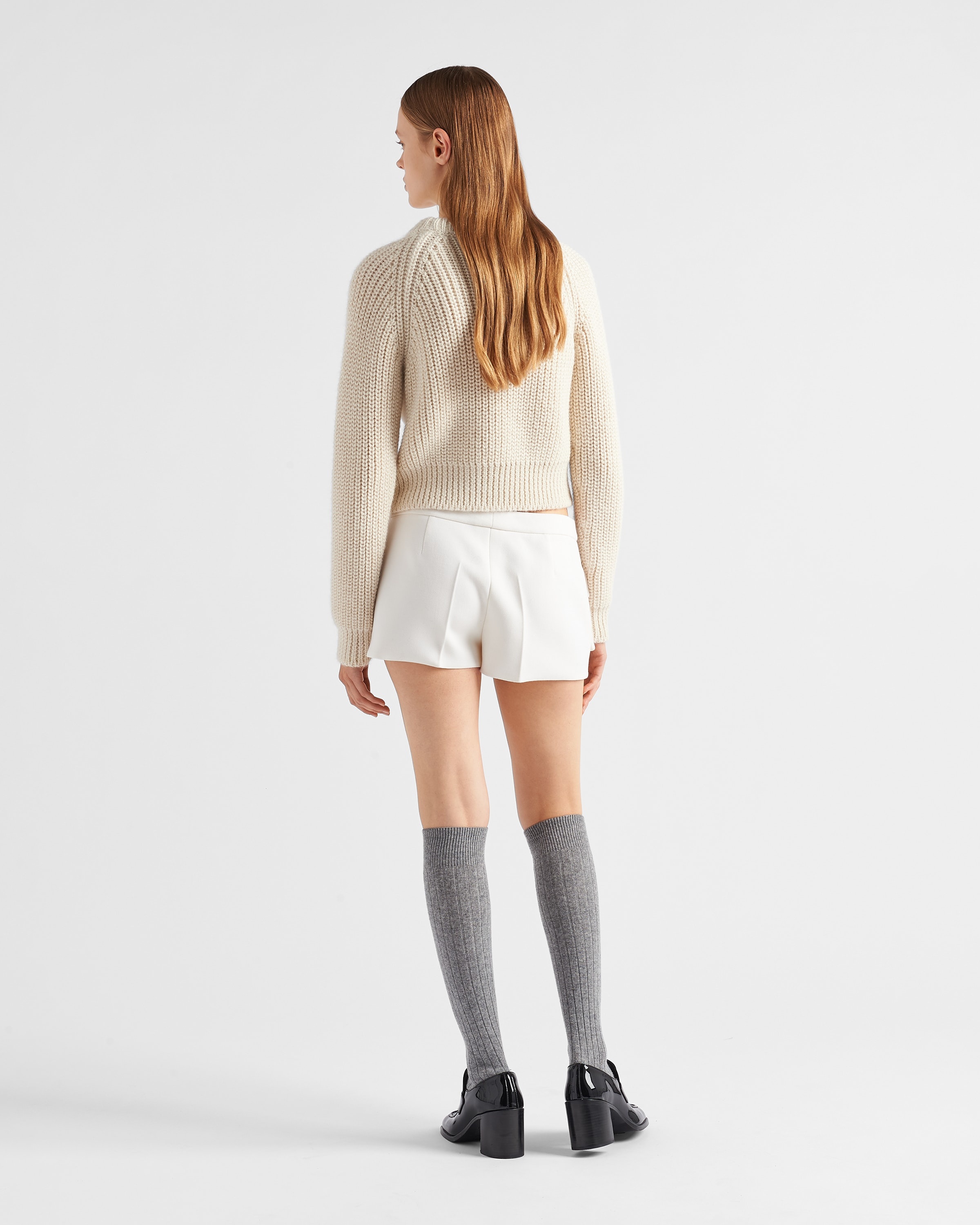 Prada Alpaca crew-neck sweater | REVERSIBLE