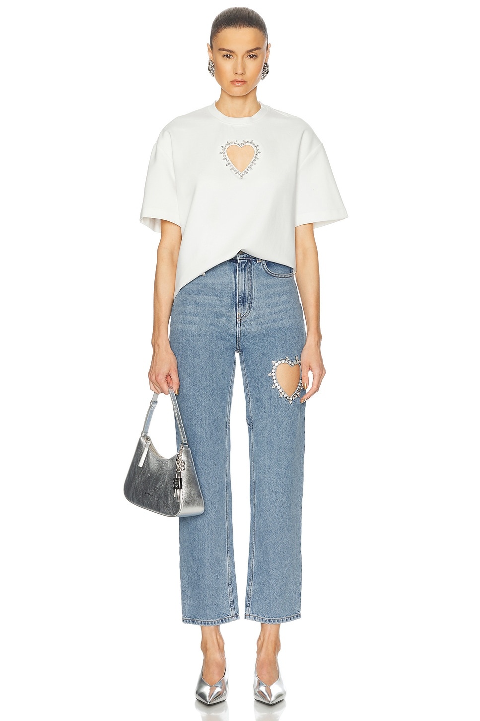 Crystal Heart Straight Leg - 5