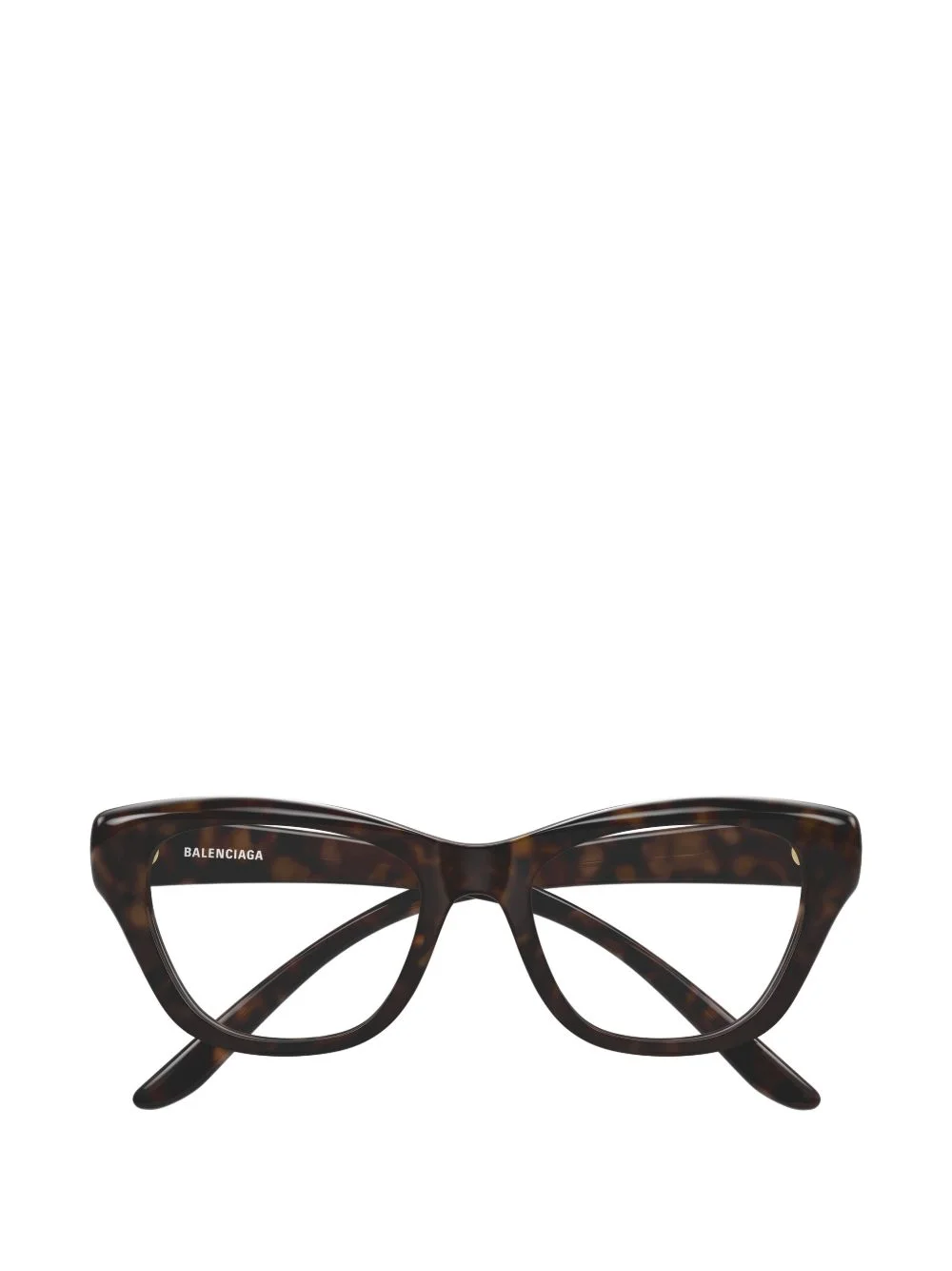 tortoiseshell-effect cat-eye glasses - 1