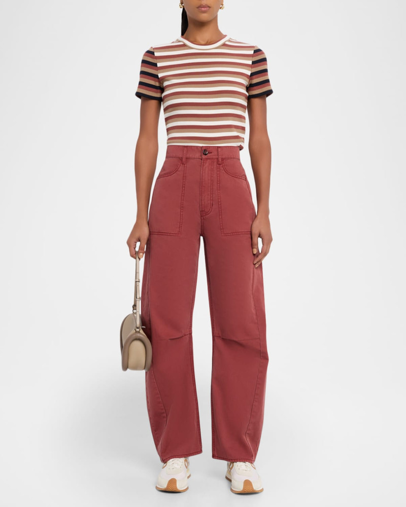 VERONICA BEARD Sloan High-Rise Barrel Jeans outlook