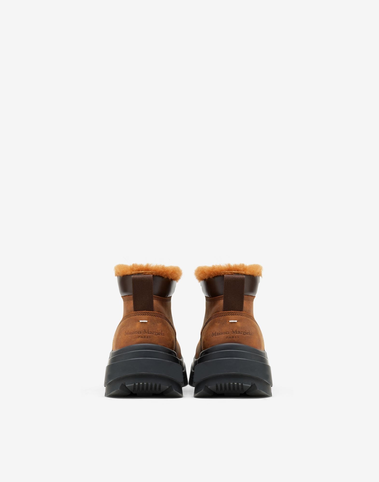Shearling lace-up boots - 3