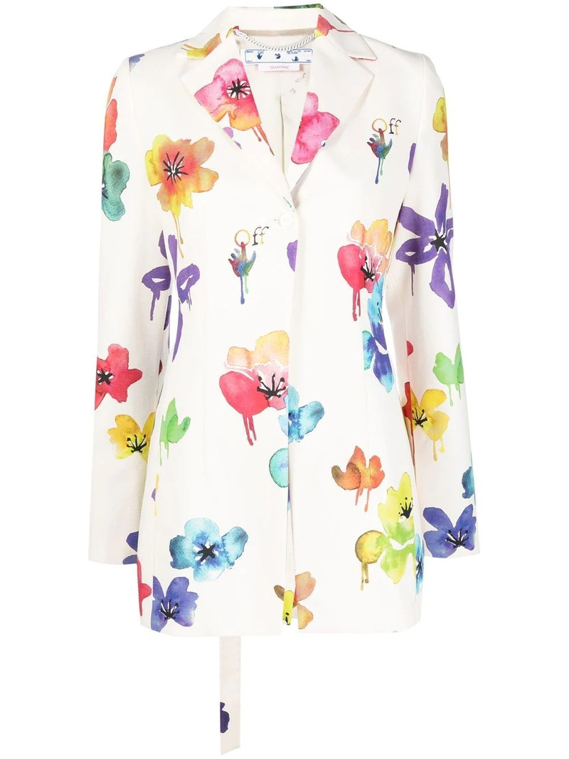 floral-print single-breasted blazer 1